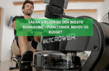Person træner på en cardiostrong Baltic Rower romaskine i stuen – guide til at vælge den bedste romaskine til hjemmetræning.