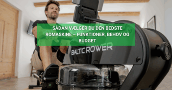 Person træner på en cardiostrong Baltic Rower romaskine i stuen – guide til at vælge den bedste romaskine til hjemmetræning.
